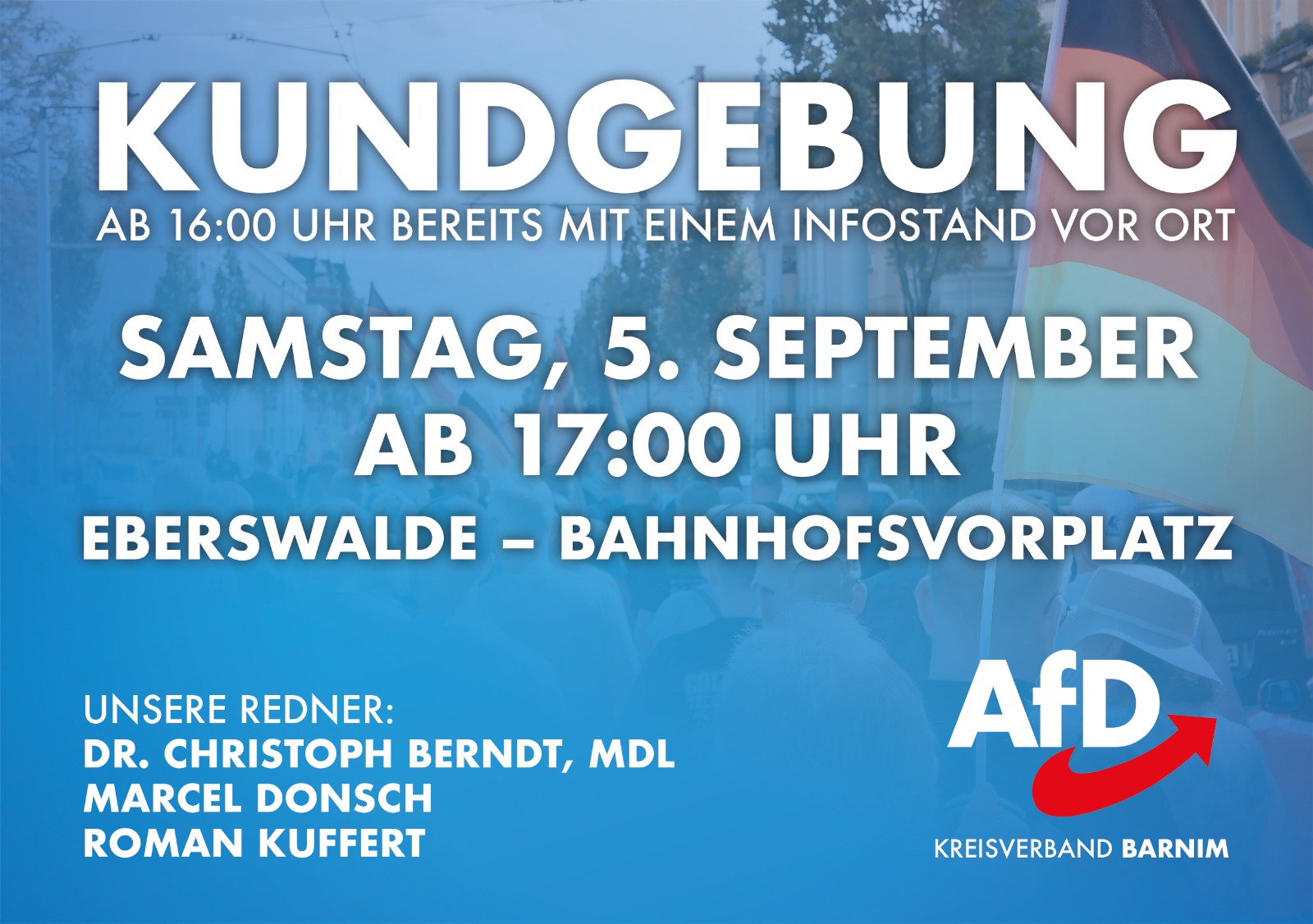 +++ 05.09.2020: Auf zur AfD-Kundgebung! Auf nach Eberswalde! +++